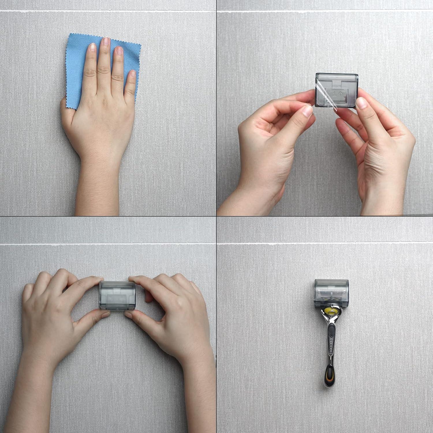 Soportes de Afeitar LUEXBOX 2 Pcs Autoadhesivos Impermeables