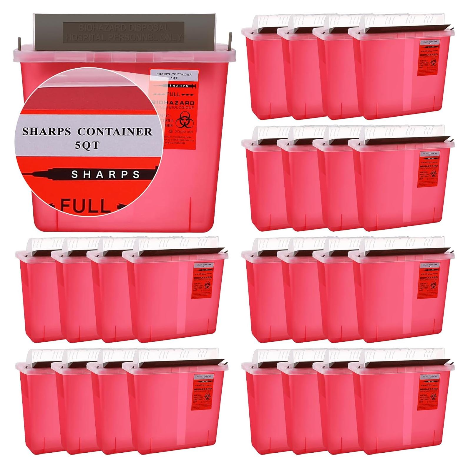 Contenedor de Desechos Cortantes Tanlade 5 Qt con Tapa Sin Contacto