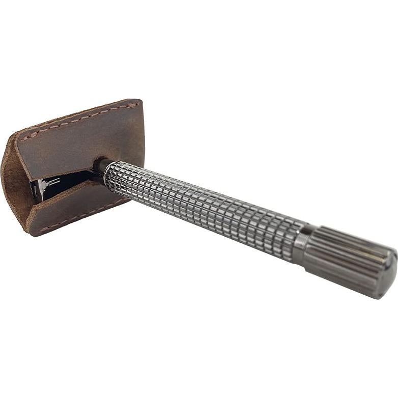 Funda de Cuero para Afeitar Hide & Drink - Marrón Bourbon