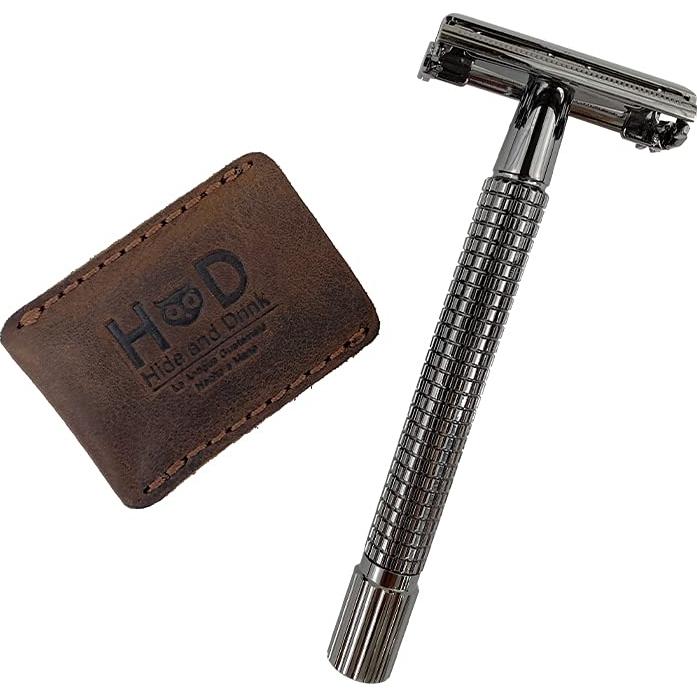 Funda de Cuero para Afeitar Hide & Drink - Marrón Bourbon