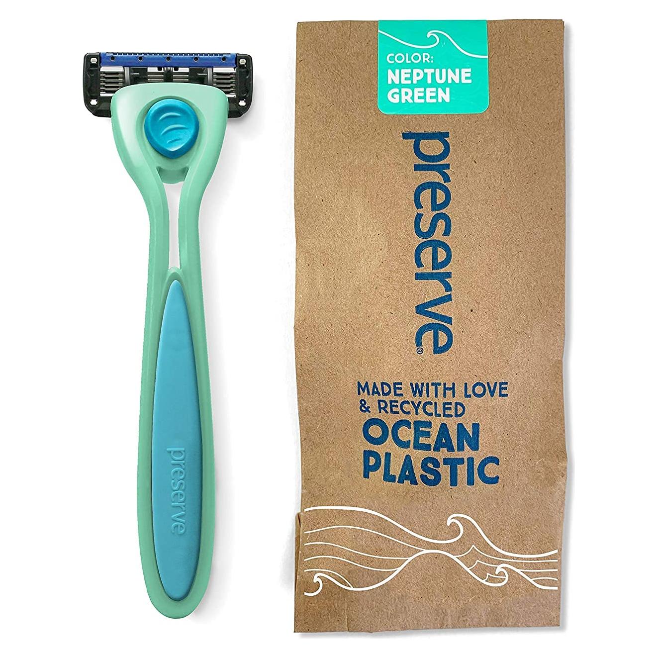 Afeitadora Preserve POPi Shave 5 Cuchillas Verde Neptuno