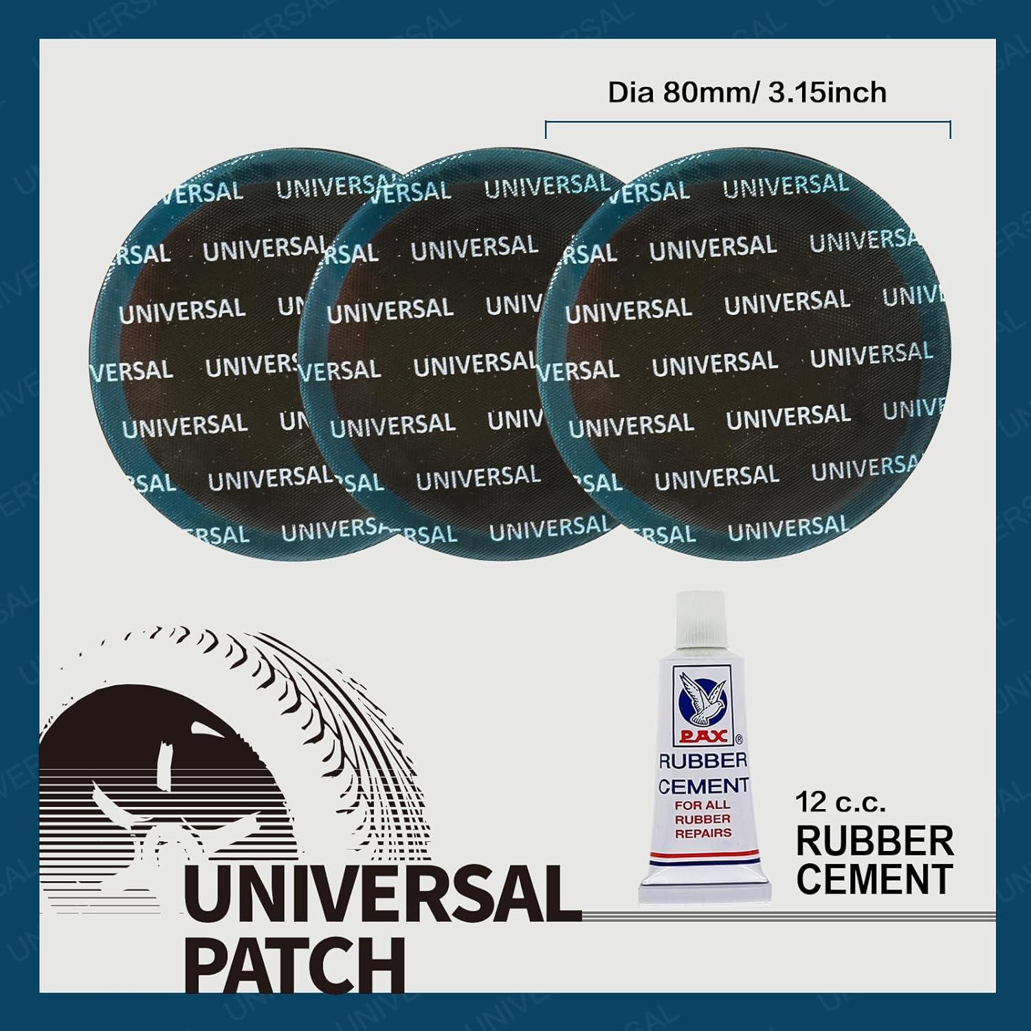 Kit de Parcheo Universal PAX 3 Pcs 80mm para Neumáticos