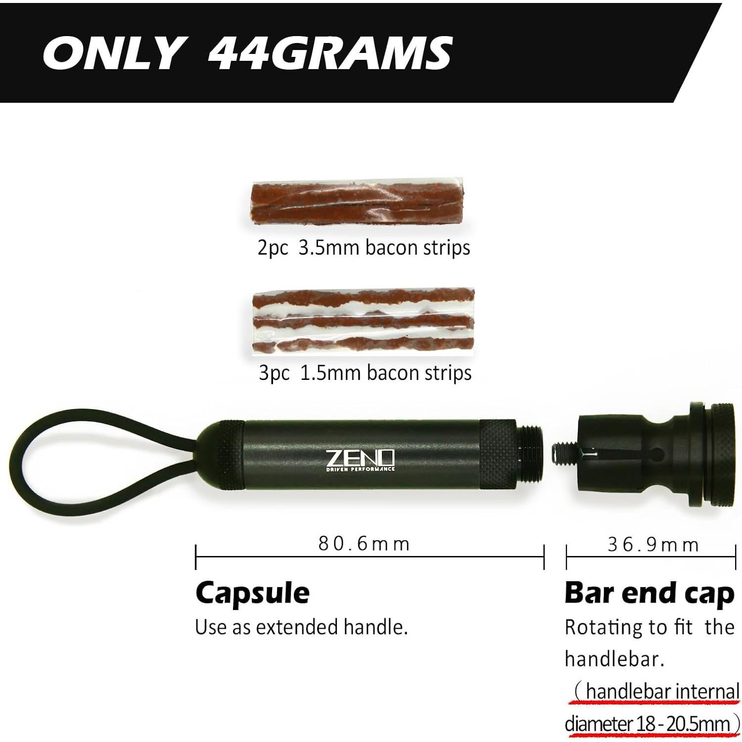 Kit de Reparación de Neumáticos Tubeless Zeno - Aluminio 6061