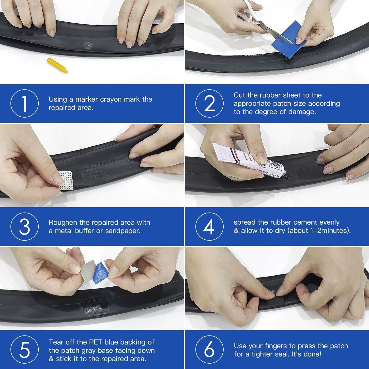 Parche de Neumático PAX 10 Piezas 76x76mm Caucho Natural