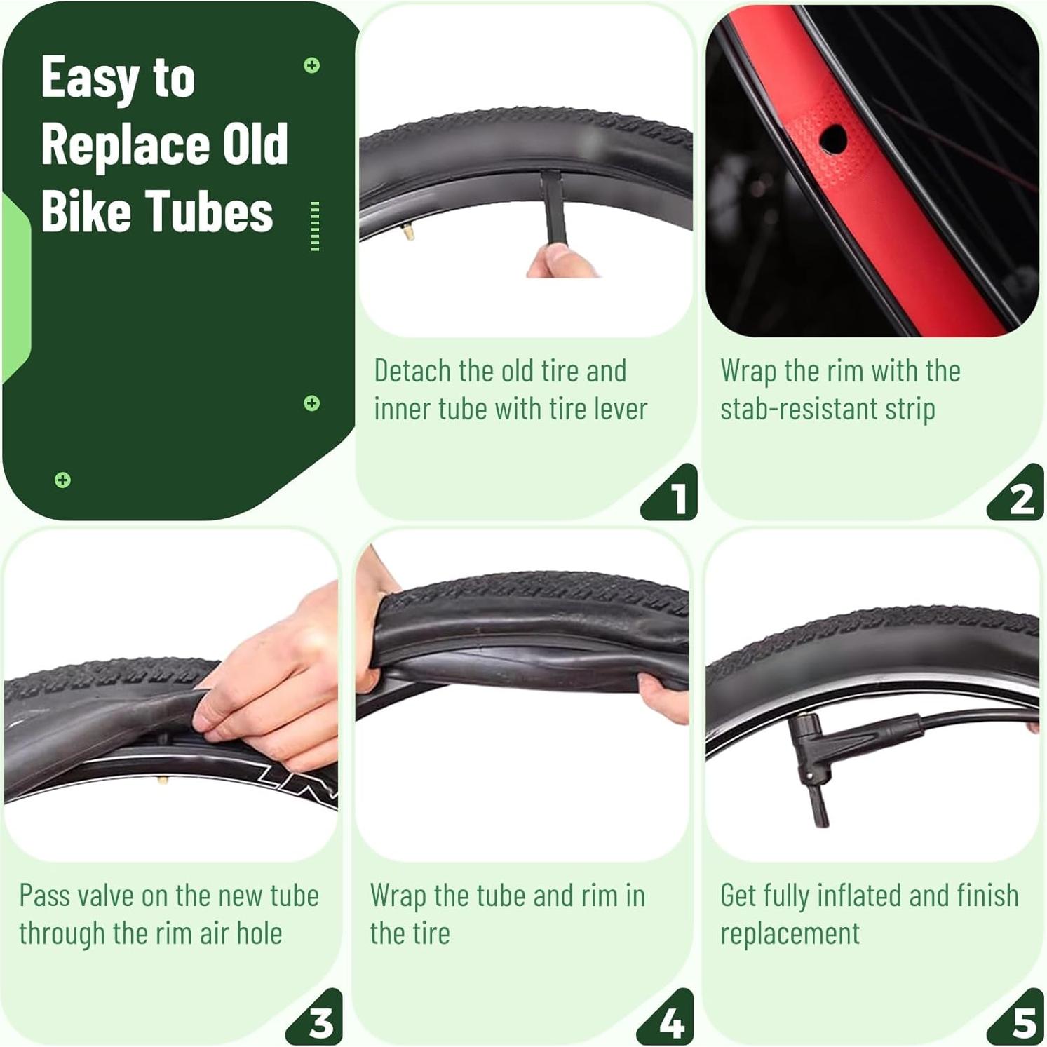 Cámaras de Aire Yeesport 20/24/26" x 1.75-2.125" MTB 6 Pack