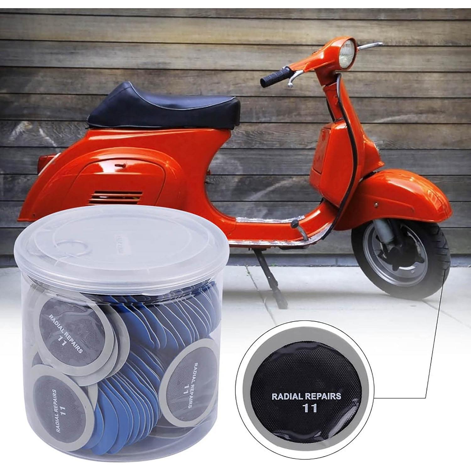 Kit de Parches de Reparación de Neumáticos Lwuey 120PCS 43mm