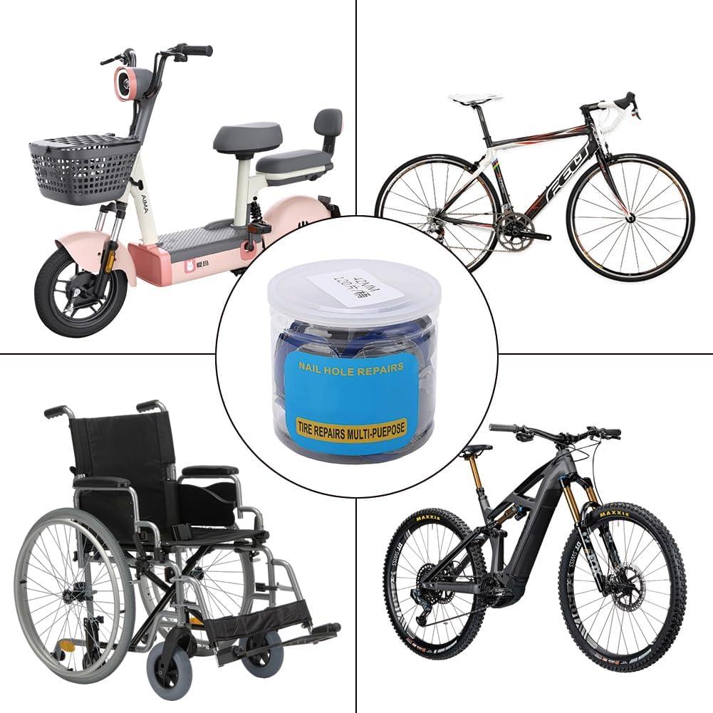 Kit de Parches de Reparación de Neumáticos Lwuey 120PCS 43mm