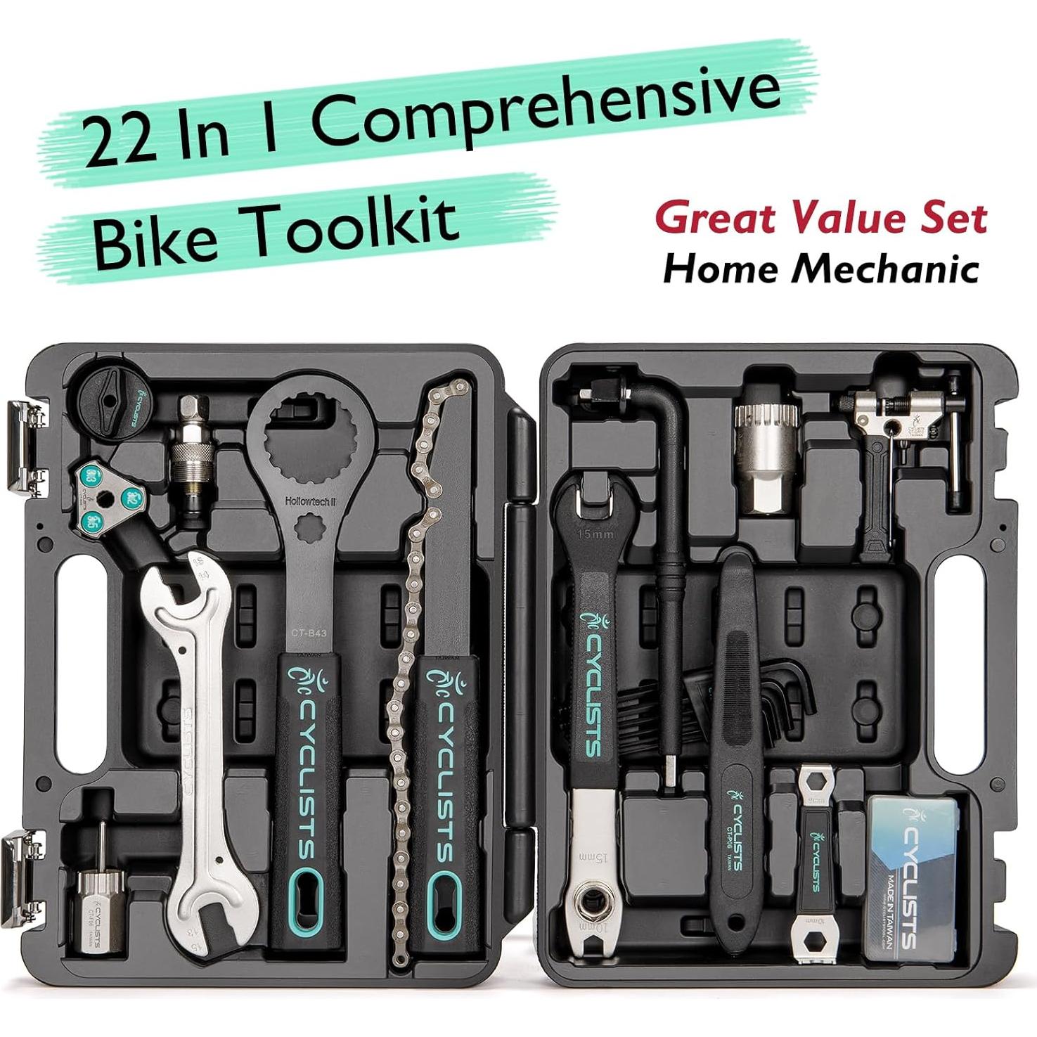 Kit de Herramientas para Bicicleta Cyclists 22 Piezas - Mantenimiento