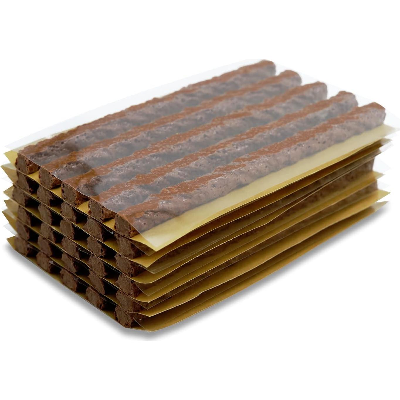 CKAuto 30pcs Cuerdas de Reparación de Neumáticos 10.16 cm Marrón