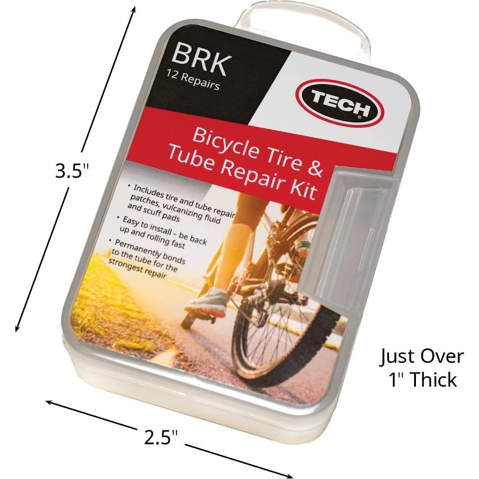 Kit de Parches para Tubos de Bicicleta TECH - 12 Parches y Líquido