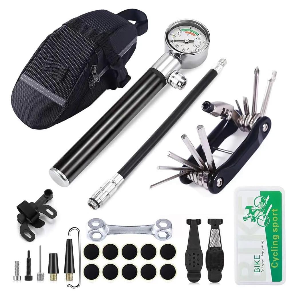 Kit de Herramientas para Bicicleta YBEKI MU01 - 10 en 1 con Bomba 210 PSI