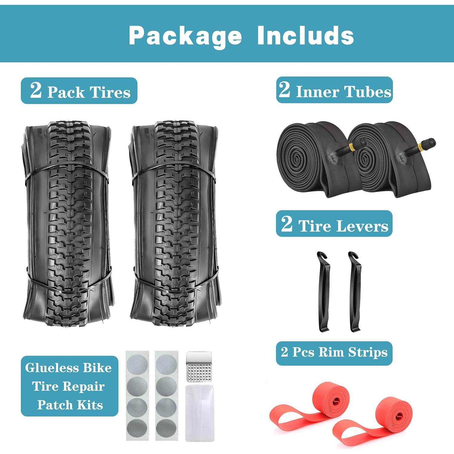 Neumáticos y Tubos de Bicicleta SIMEIQI 26x2.1 Plegables