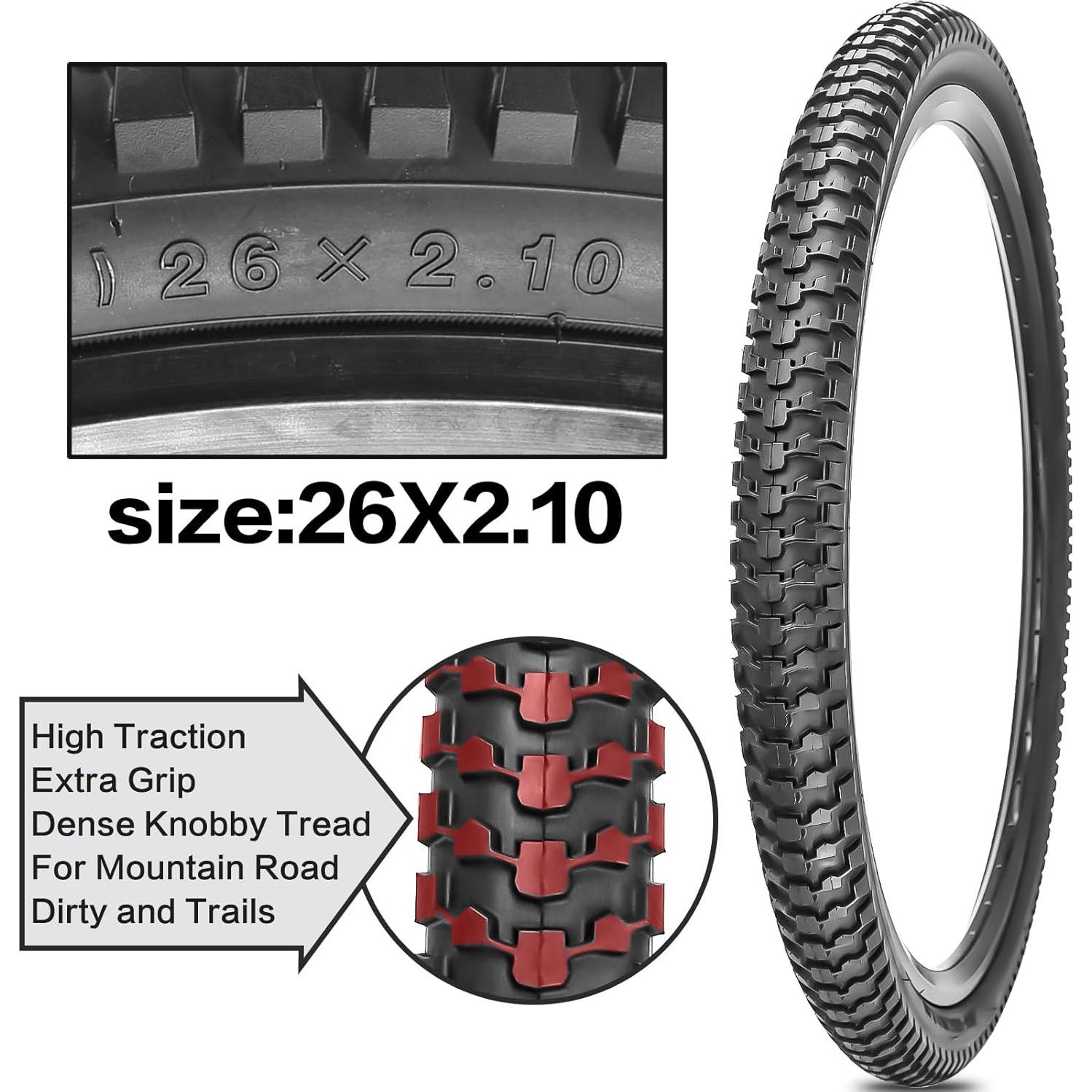 Neumáticos y Tubos de Bicicleta SIMEIQI 26x2.1 Plegables