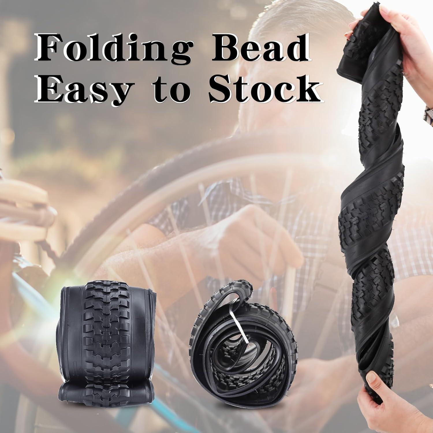 Neumáticos y Tubos de Bicicleta SIMEIQI 26x2.1 Plegables