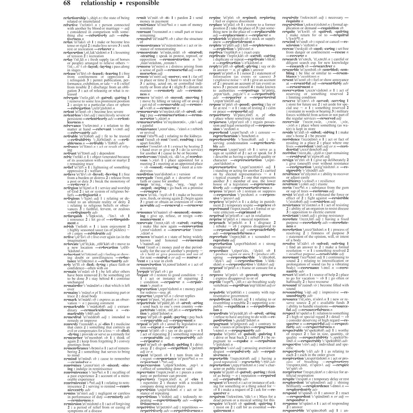 Merriam-Webster’s Notebook Dictionary - Designed for Students - Fits in a 3-ring Binder