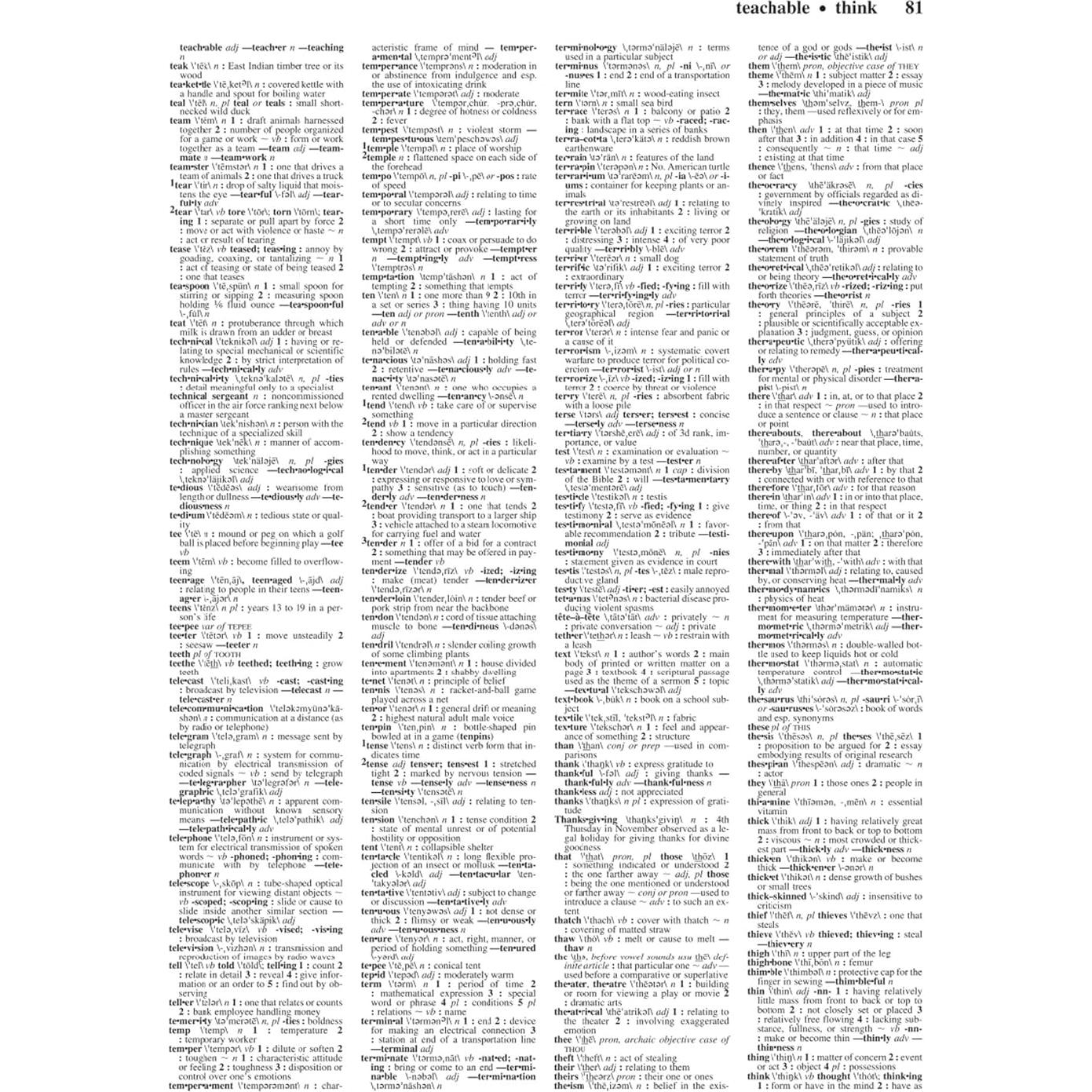 Merriam-Webster’s Notebook Dictionary - Designed for Students - Fits in a 3-ring Binder