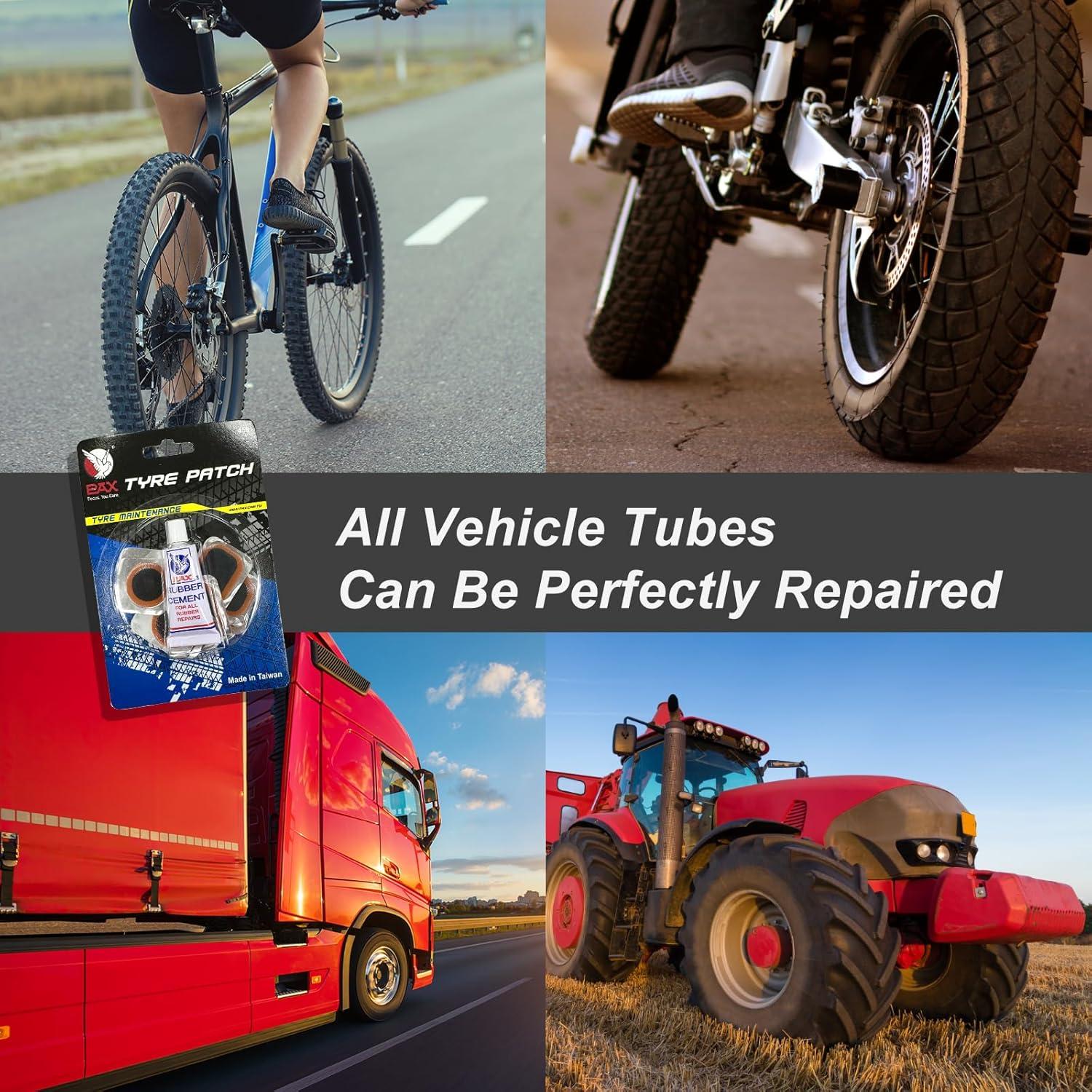 Kit de Parcheo de Neumáticos PAX 14 Piezas para Bicicleta