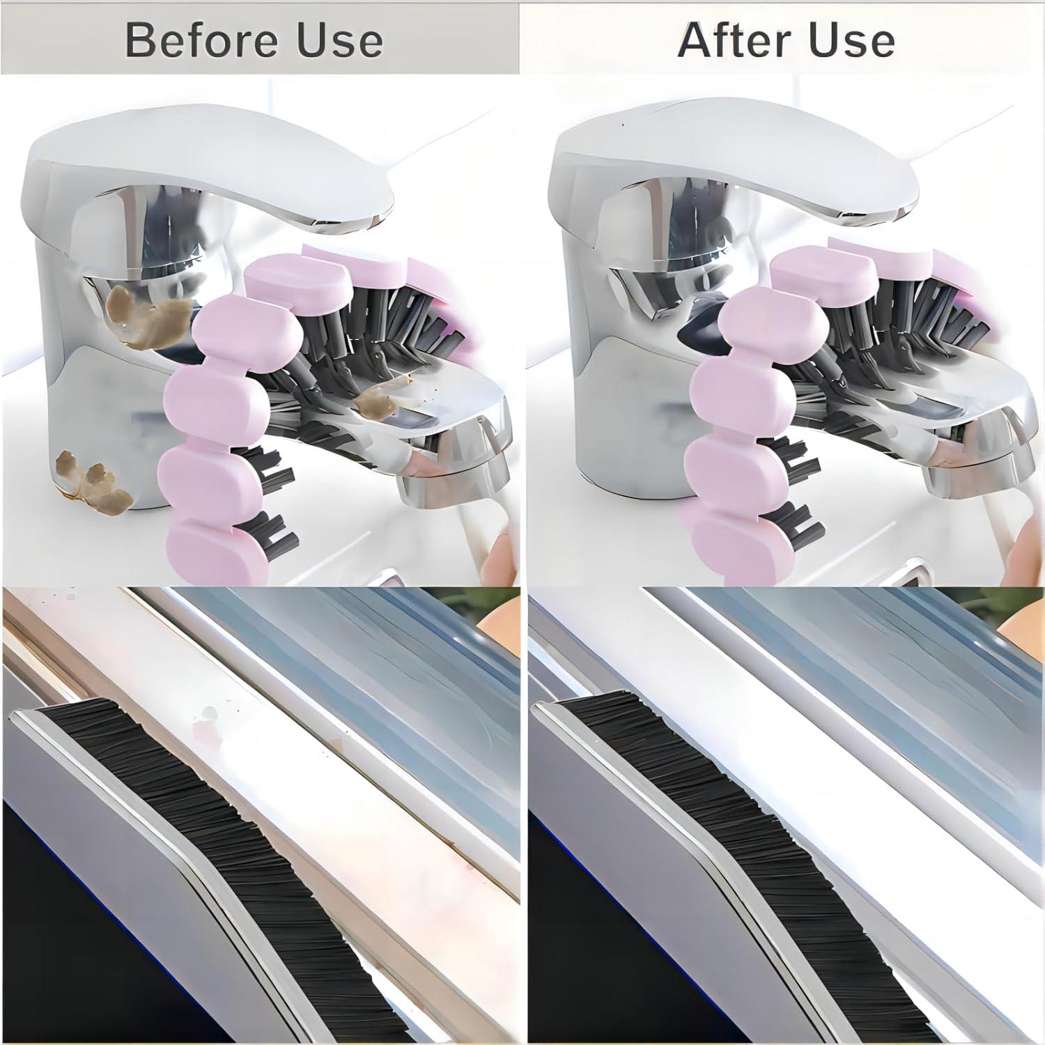 Juego de Cepillos de Limpieza POPGIO 3 Piezas Negro y Rosa