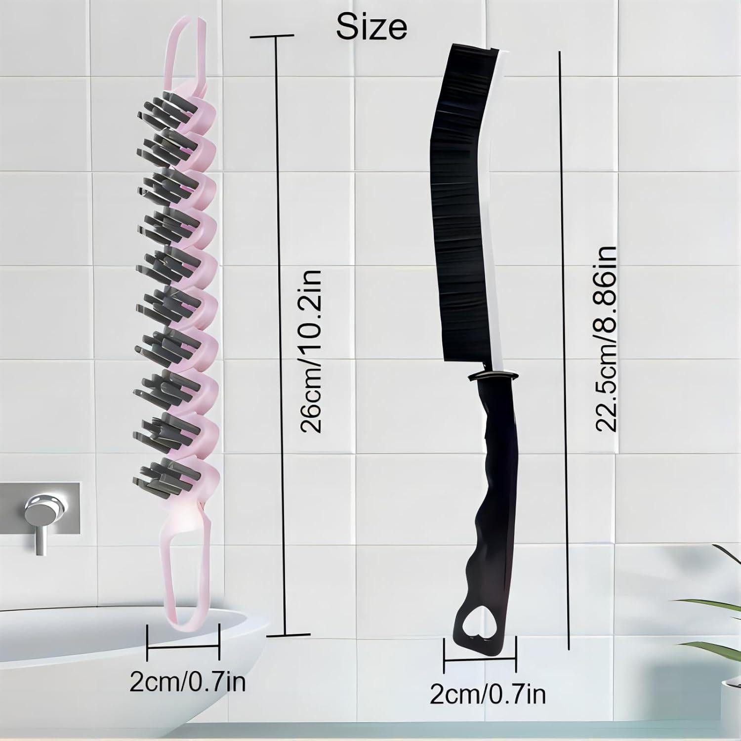 Juego de Cepillos de Limpieza POPGIO 3 Piezas Negro y Rosa