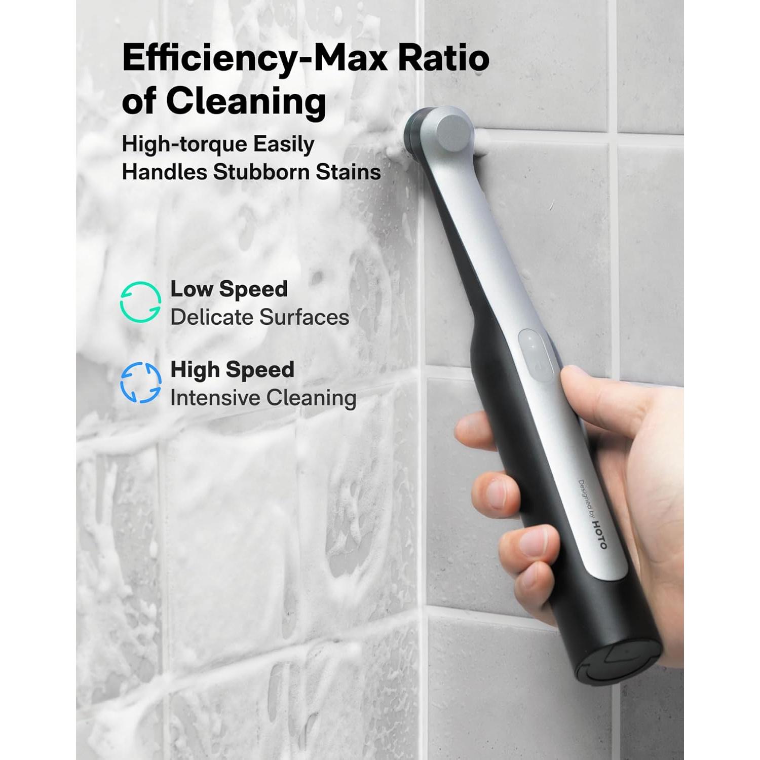 HOTO Cepillo Eléctrico de Limpieza IPX7 con 12 Cabezas