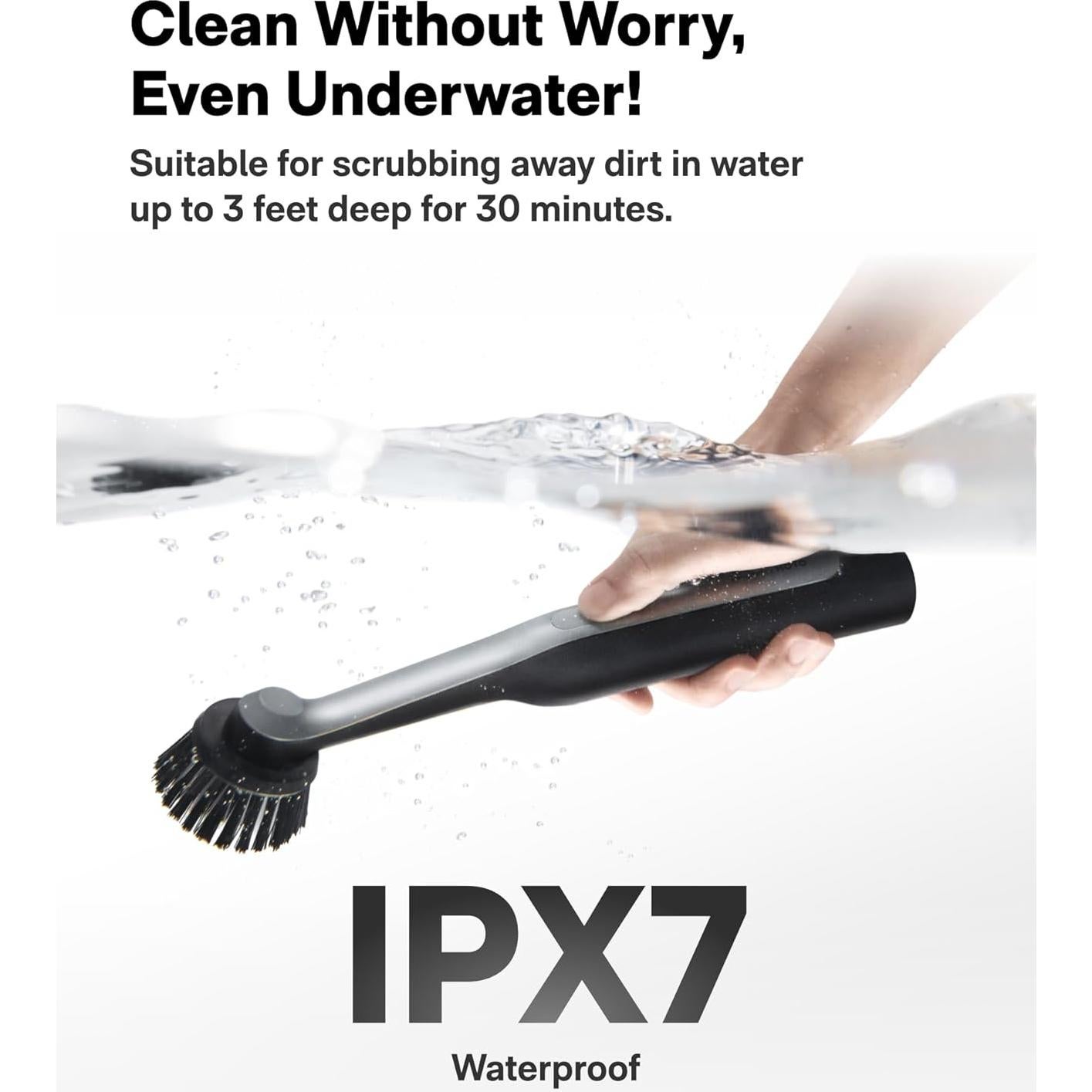 HOTO Cepillo Eléctrico de Limpieza IPX7 con 12 Cabezas