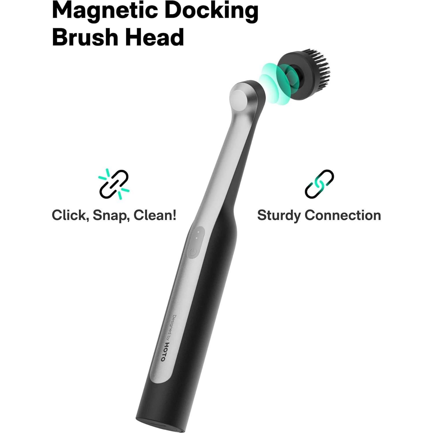 HOTO Cepillo Eléctrico de Limpieza IPX7 con 12 Cabezas