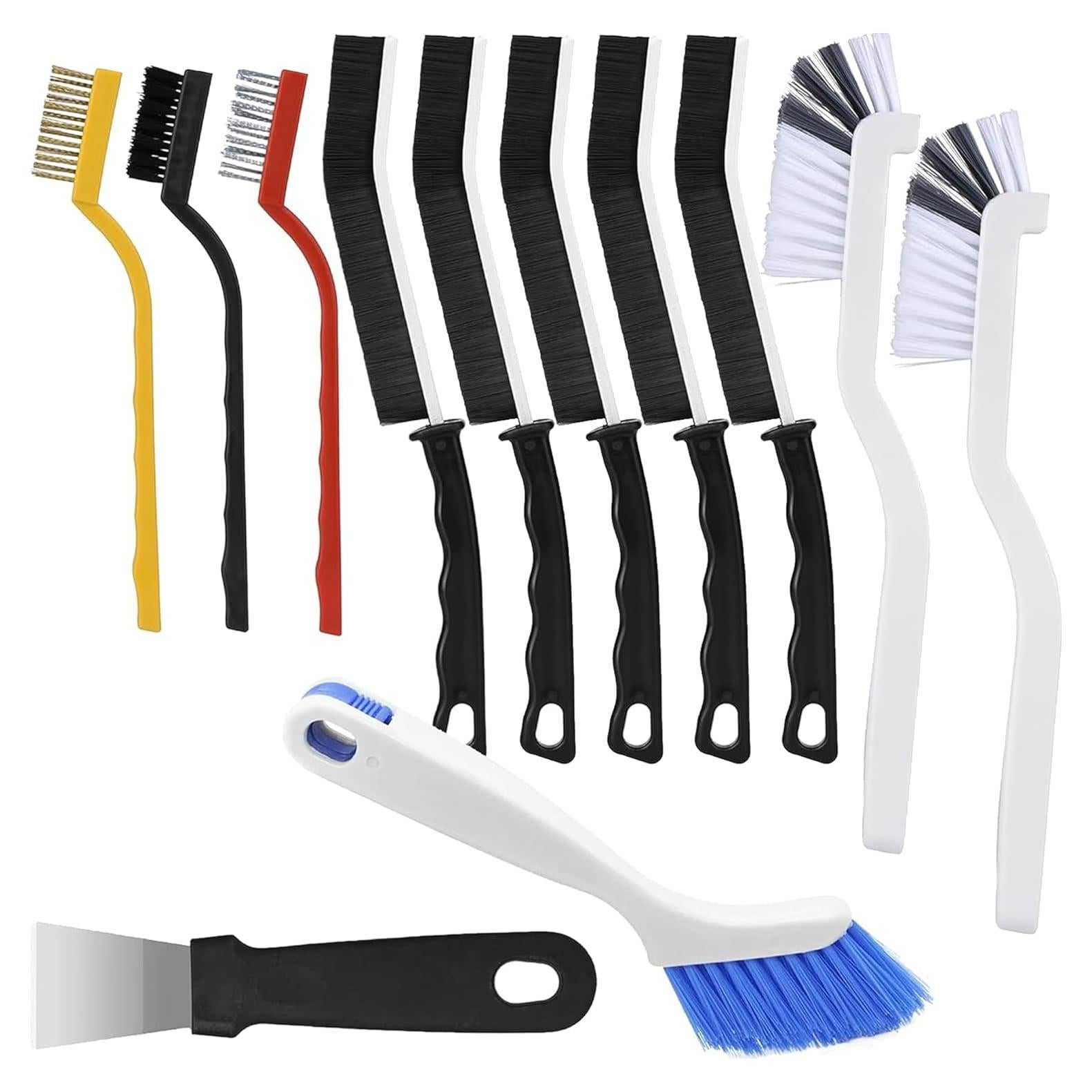 Set de 12 Cepillos de Limpieza Lazzineer para Esquinas y Ranuras