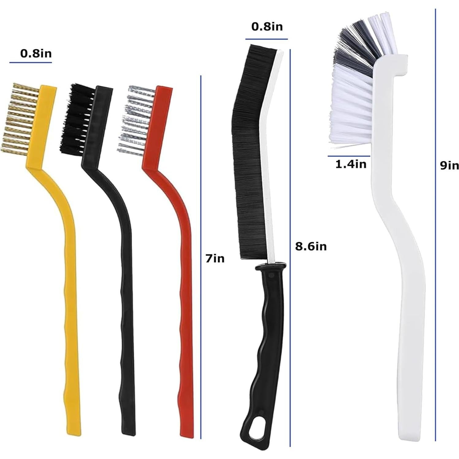 Set de 12 Cepillos de Limpieza Lazzineer para Esquinas y Ranuras