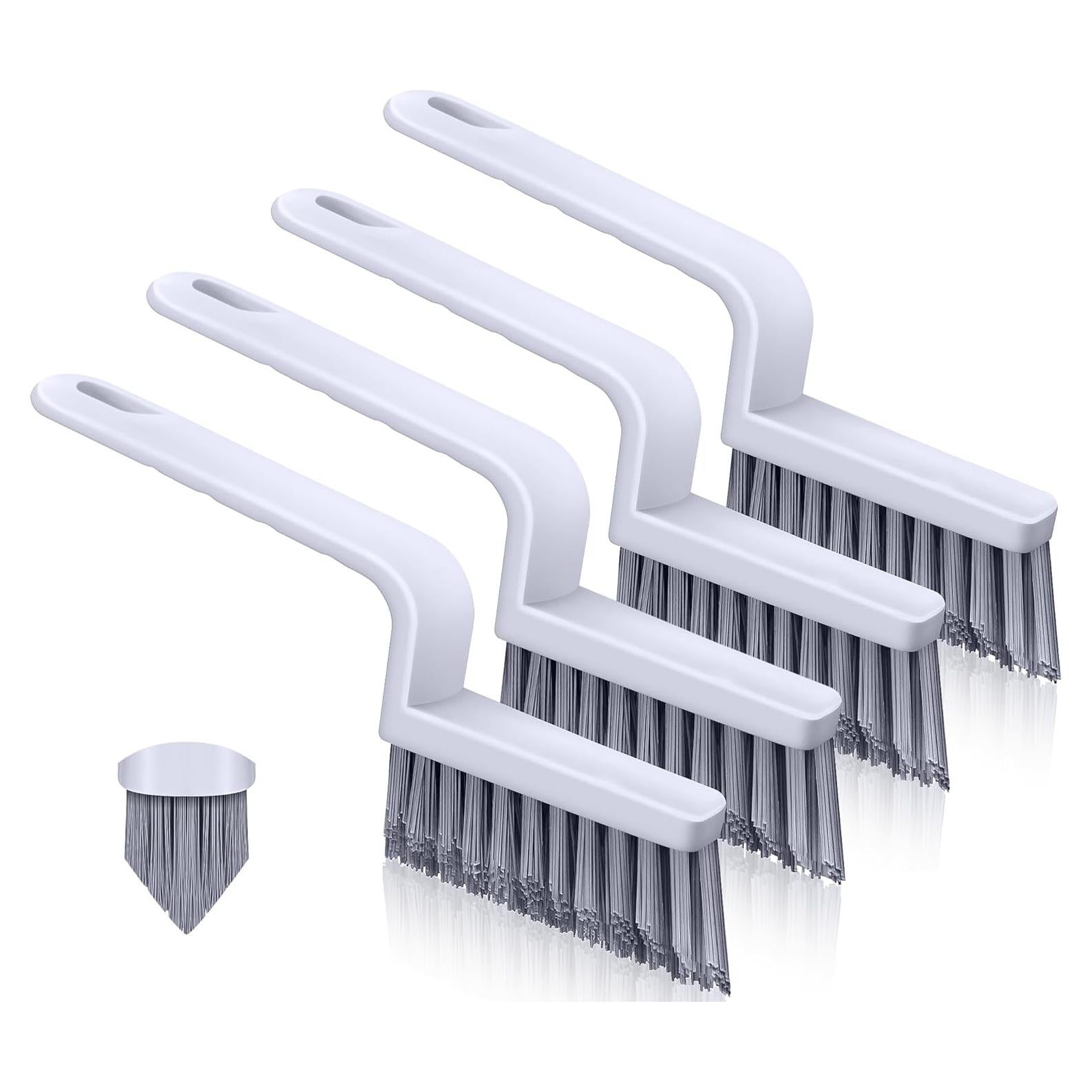 Cepillo de limpieza de lechada Lumkew - 4 piezas, cerdas duras
