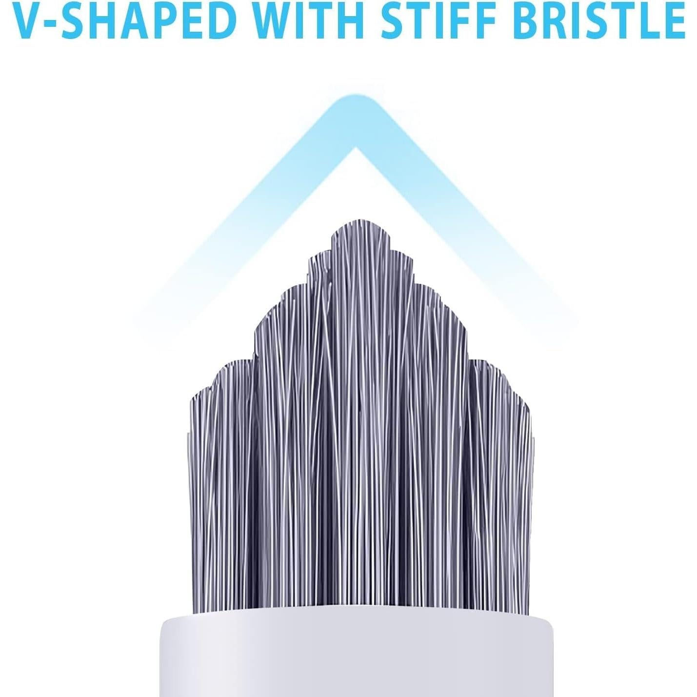 Cepillo de limpieza de lechada Lumkew - 4 piezas, cerdas duras