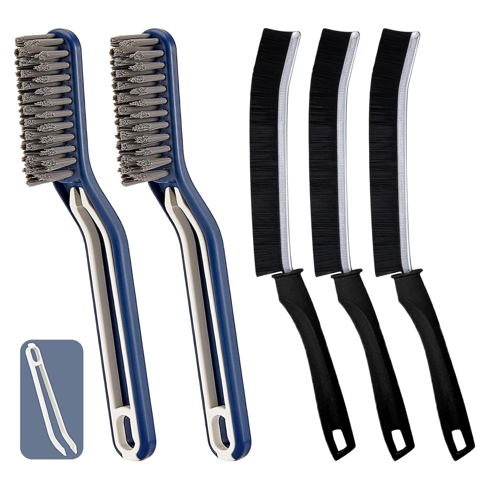5 Cepillos de Limpieza de Ranuras YOWJOG - Cerdas Duras