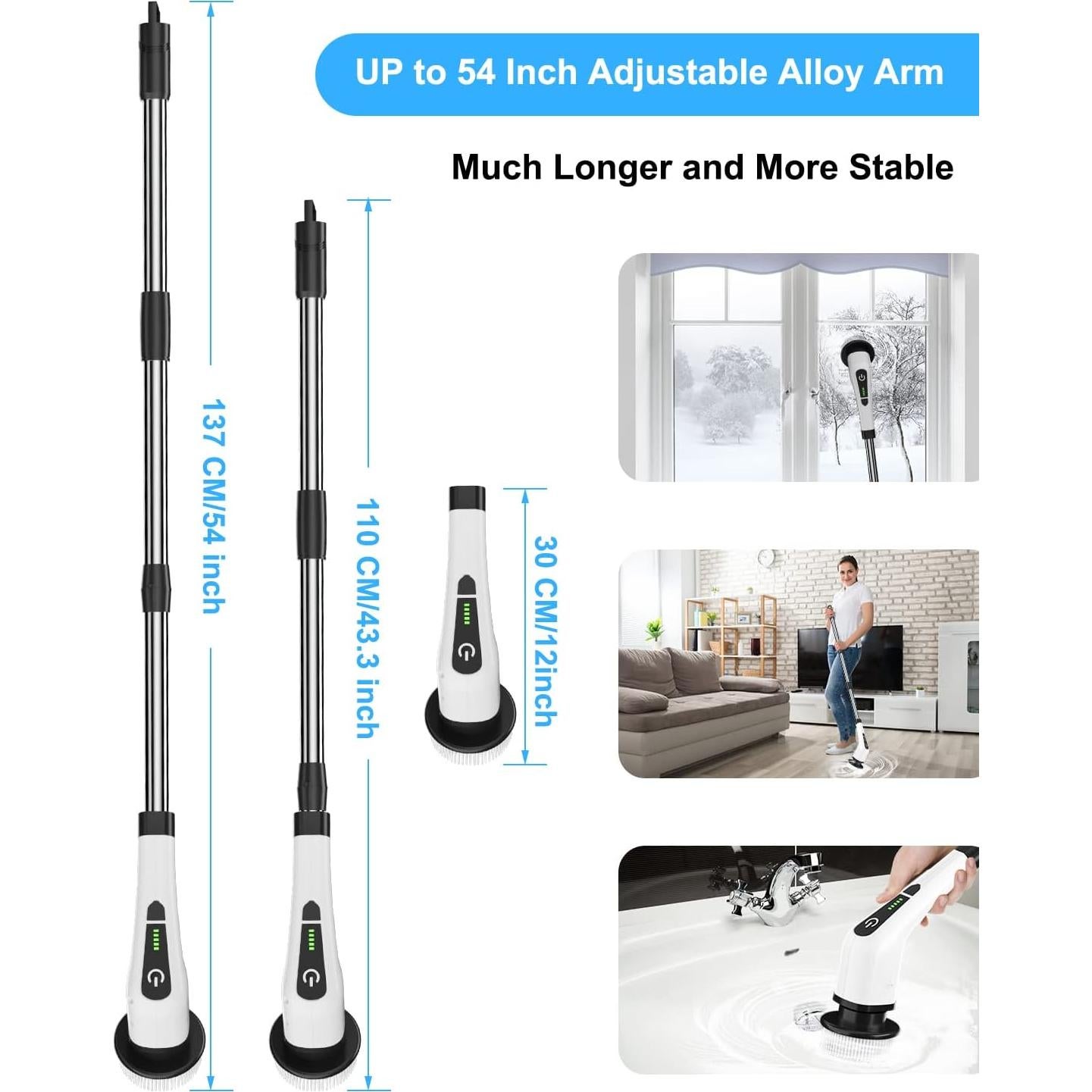 Cepillo Eléctrico Giratorio Leebein ANS-8050 con 8 Cabezas