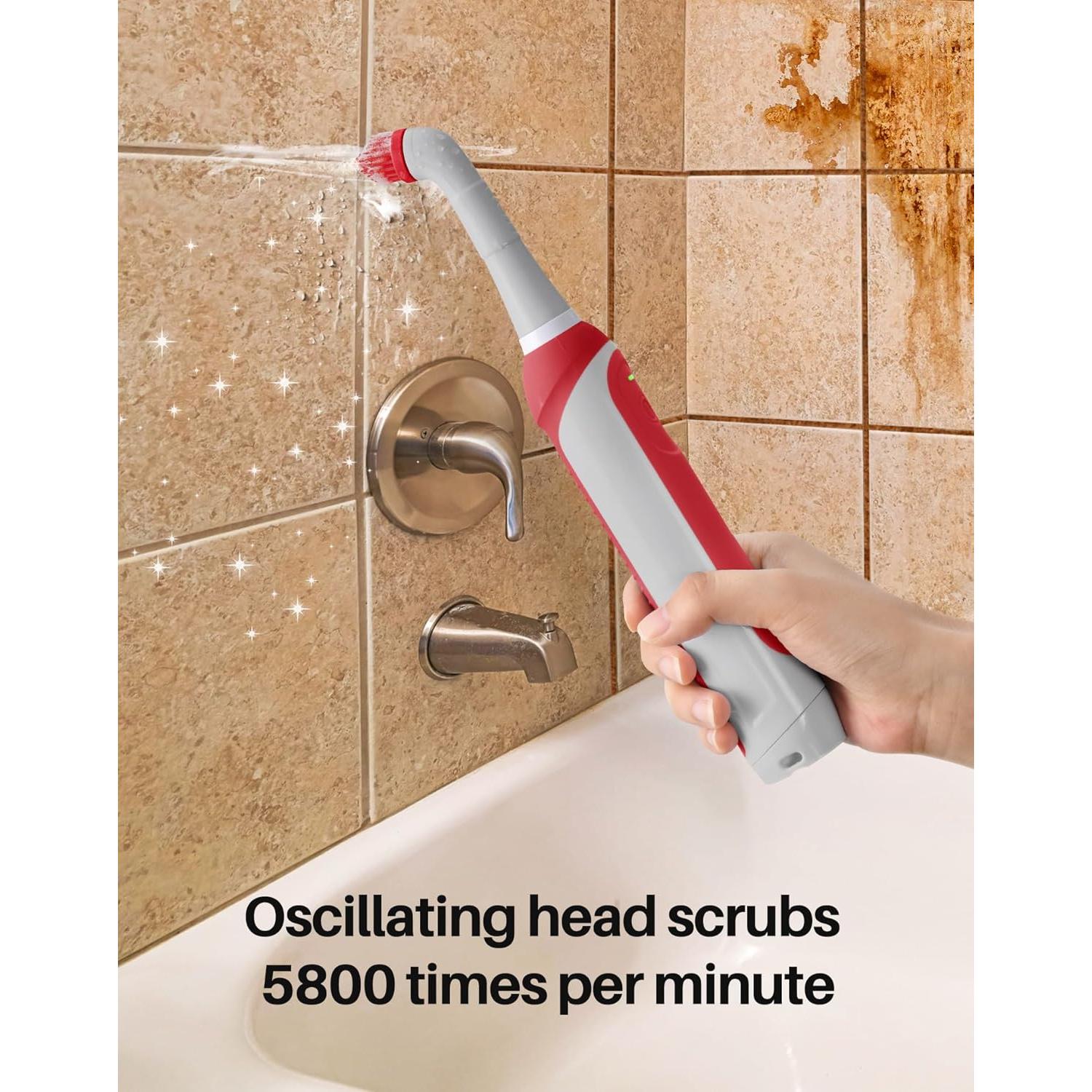 Cepillo de Lechada Eléctrico kHelfer Recargable con 5 Cabezas