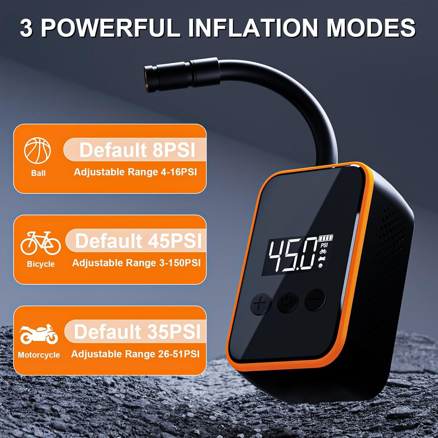 Bomba eléctrica para neumáticos WINWEND FG09 150 PSI portátil