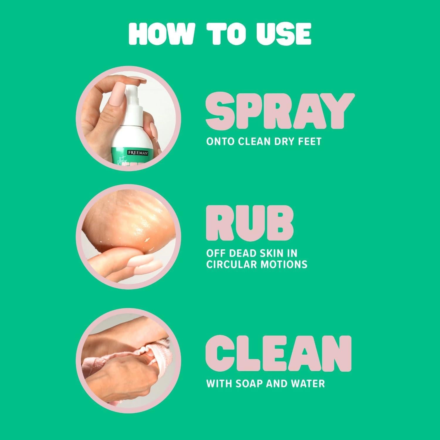 Spray Exfoliante para Pies Freeman Flirty Feet 118 ml