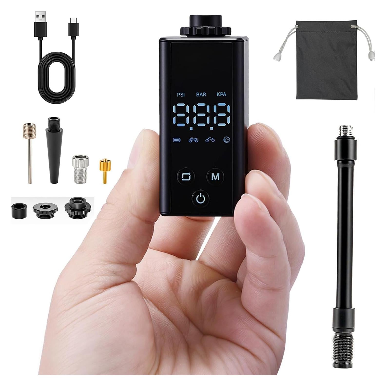 Mini bomba de aire eléctrica AUMENTAR con manómetro 120 PSI