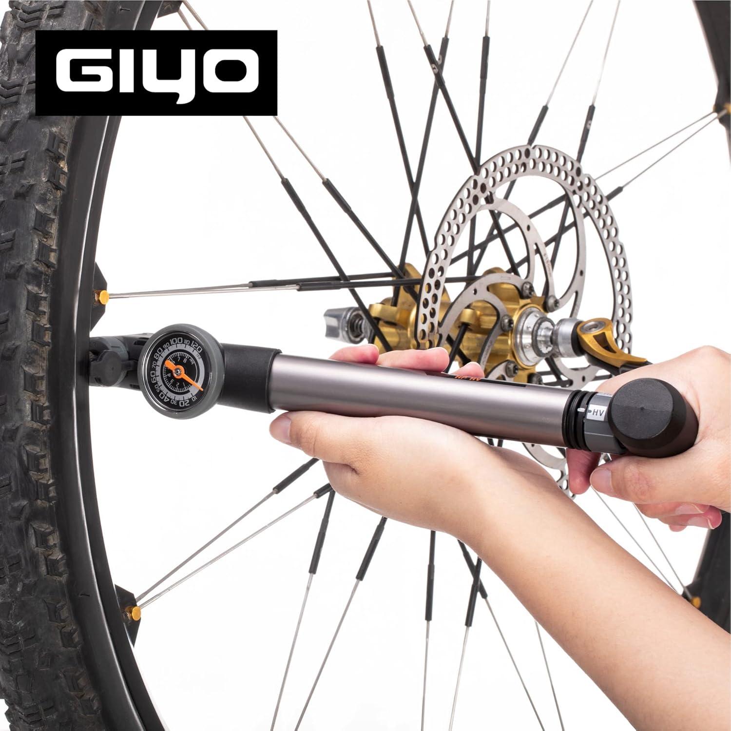 Bomba de Bicicleta GIYO GP-993 2 Etapas HP HV 120 PSI