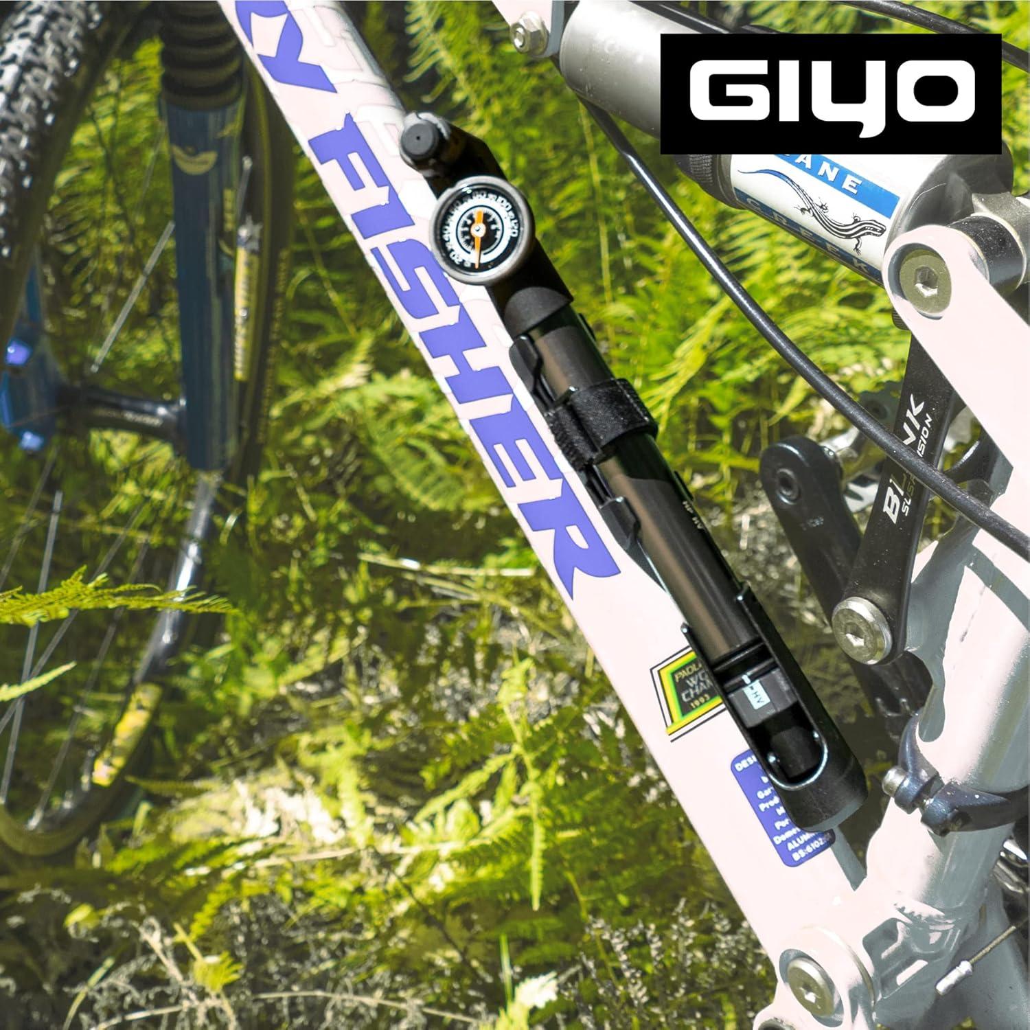 Bomba de Bicicleta GIYO GP-993 2 Etapas HP HV 120 PSI