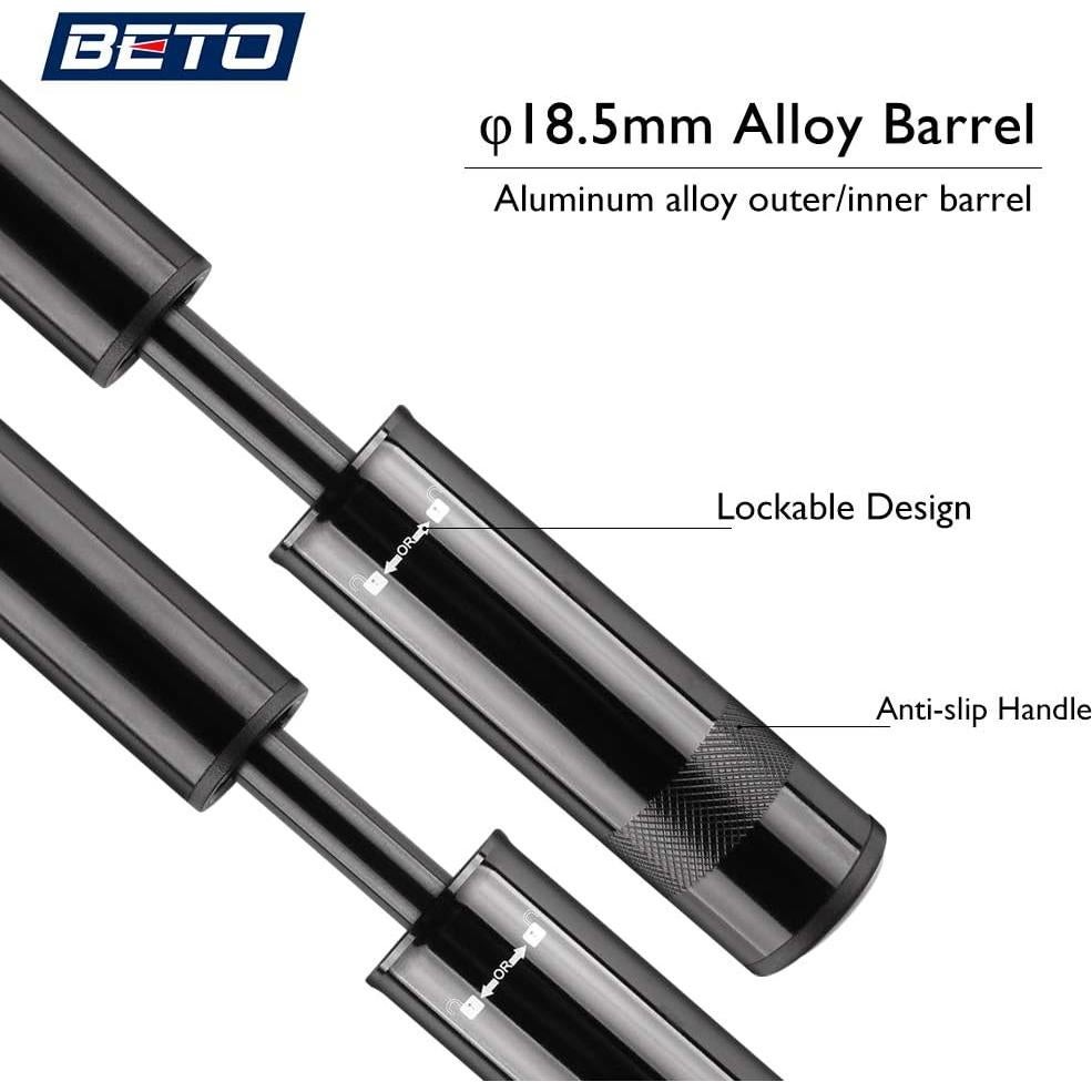 Bomba de bicicleta Beto CO2 y manual, 80g, cabezal doble