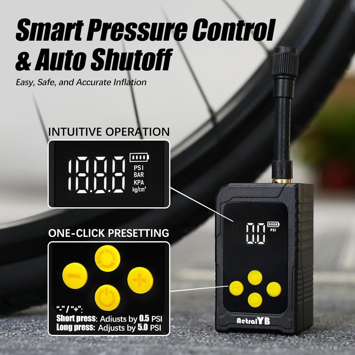 Mini Bomba de Aire AetralYB 150PSI para Bicicletas y Más