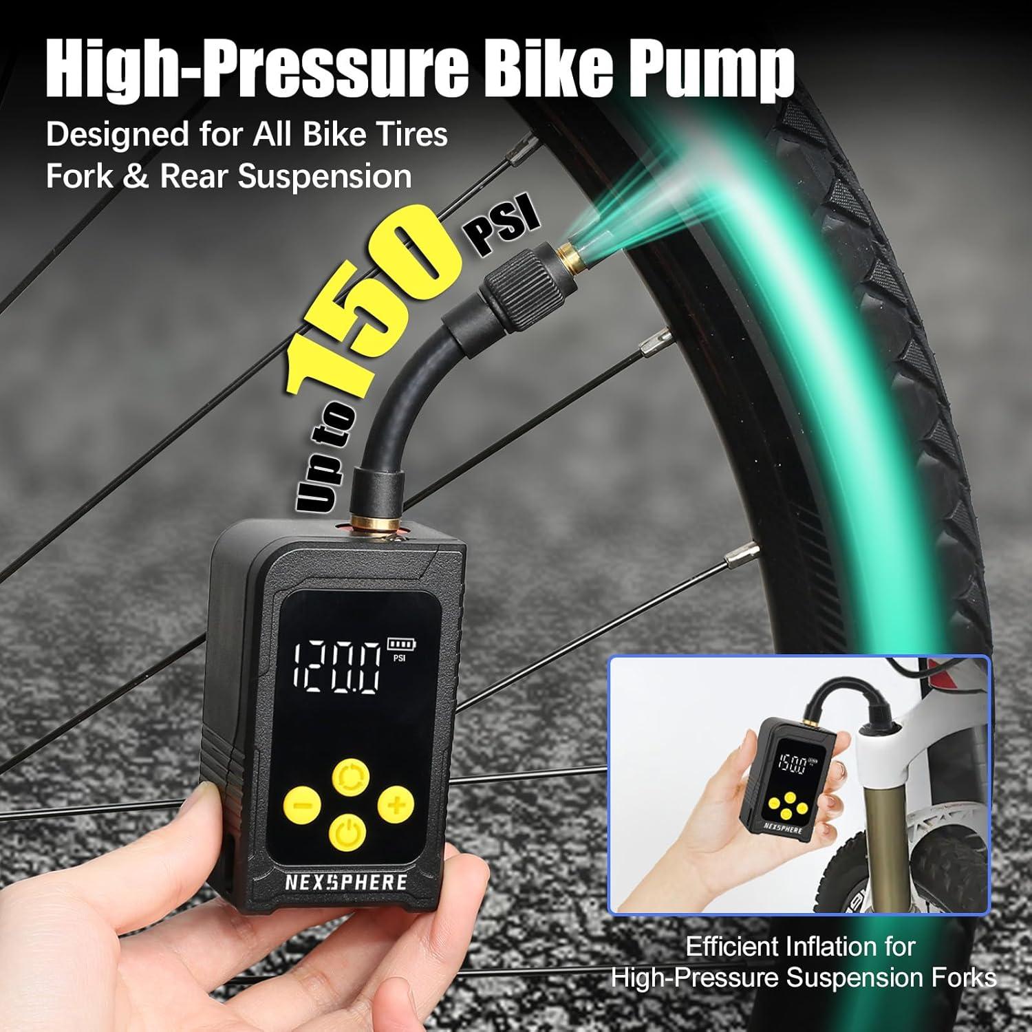 Mini Bomba de Neumáticos NexSphere 150 PSI Portátil