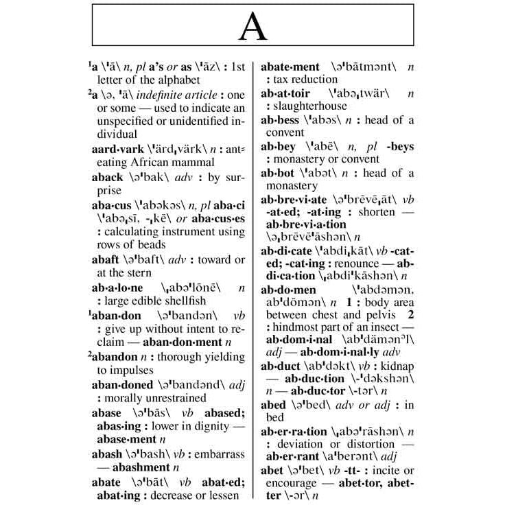 Merriam-Webster’s Concise Dictionary: Large Print Edition