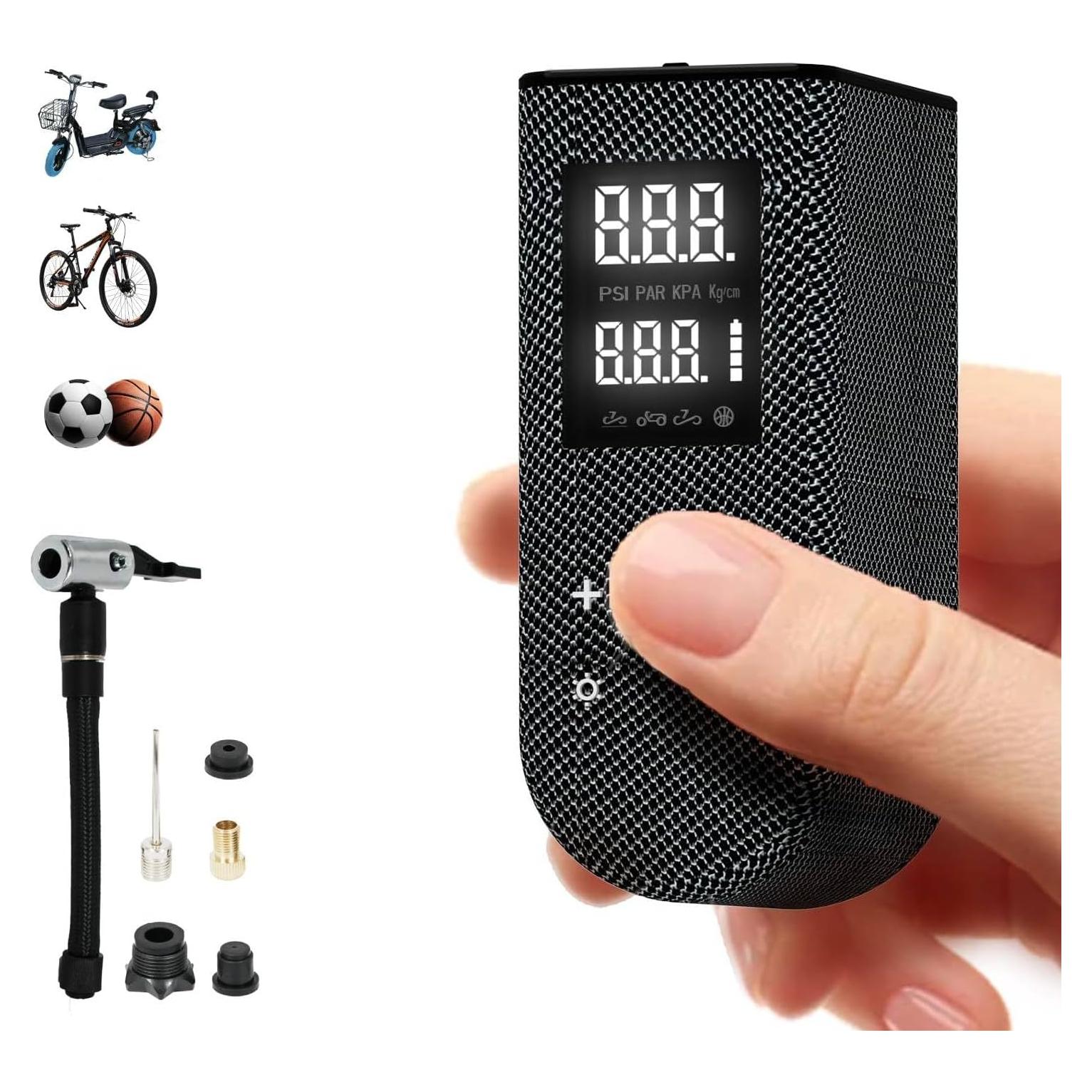 Mini Bomba de Bicicleta YINDUZ 100 PSI Portátil con Pantalla LED