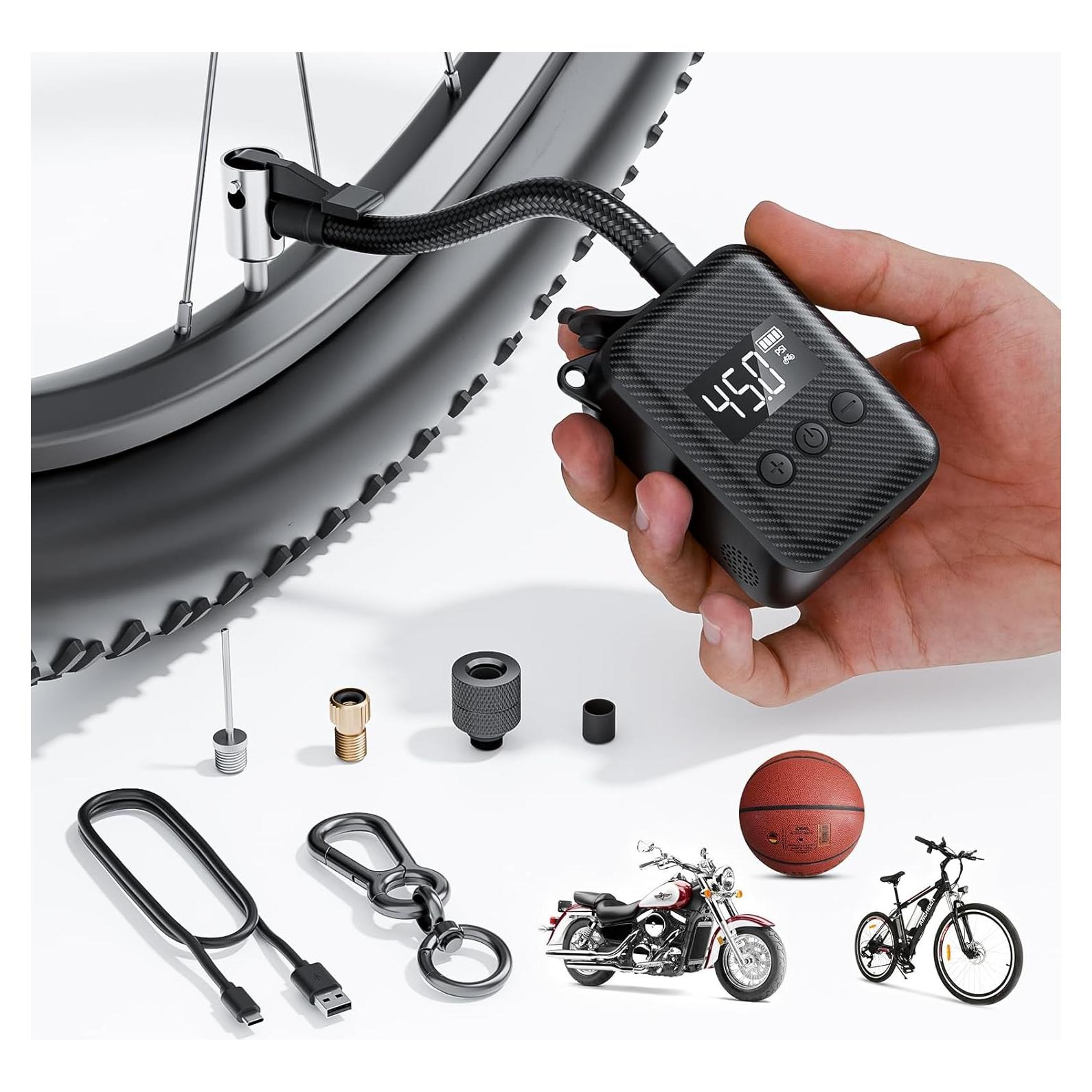 Bomba de Bicicleta Eléctrica Tiiletzote Mini 130 PSI Portátil