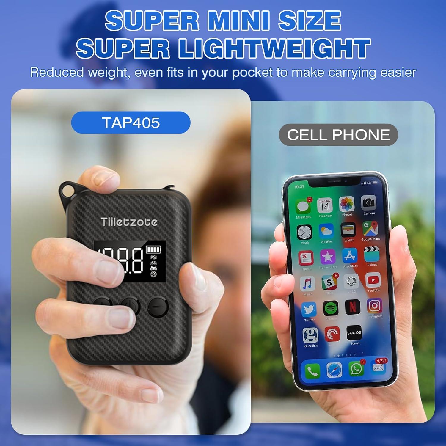 Bomba de Bicicleta Eléctrica Tiiletzote Mini 130 PSI Portátil