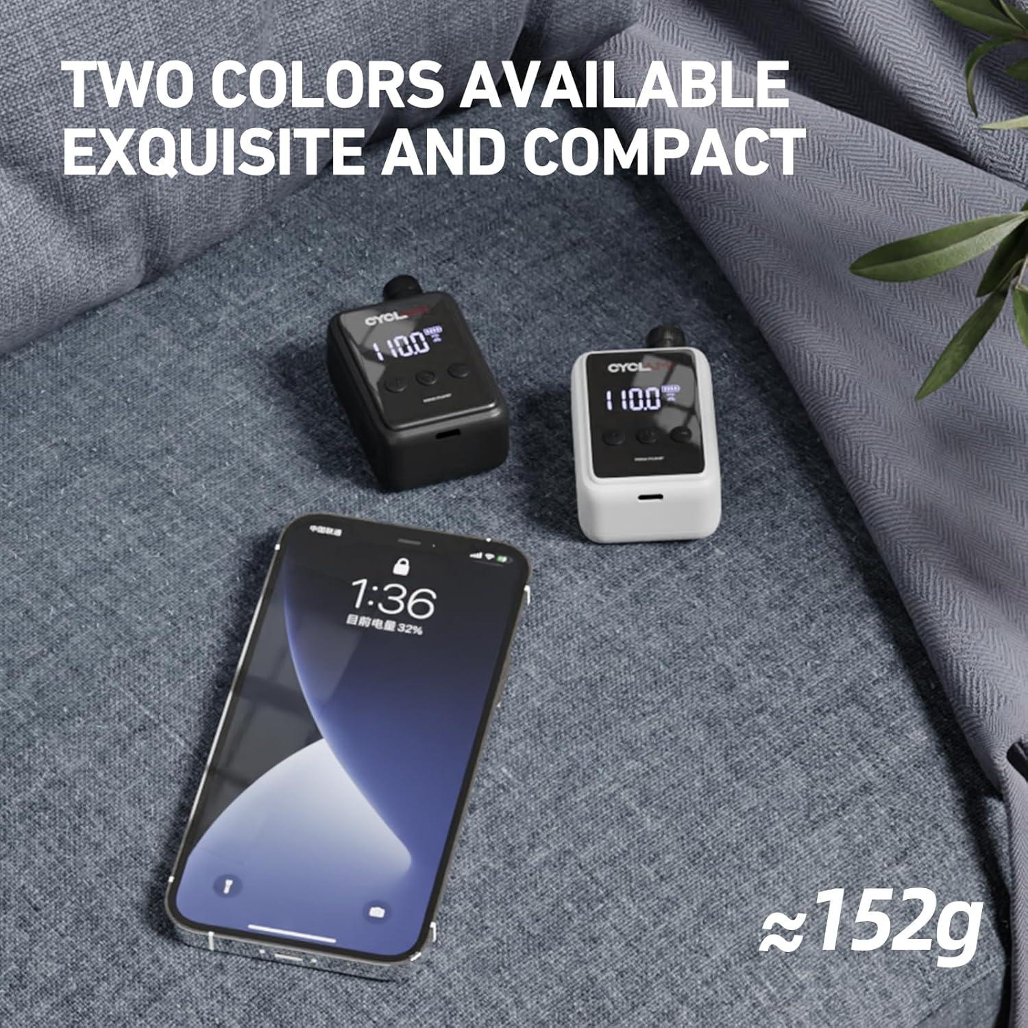 Bomba de Bicicleta Eléctrica CYCLAMI 150 PSI Mini Portátil