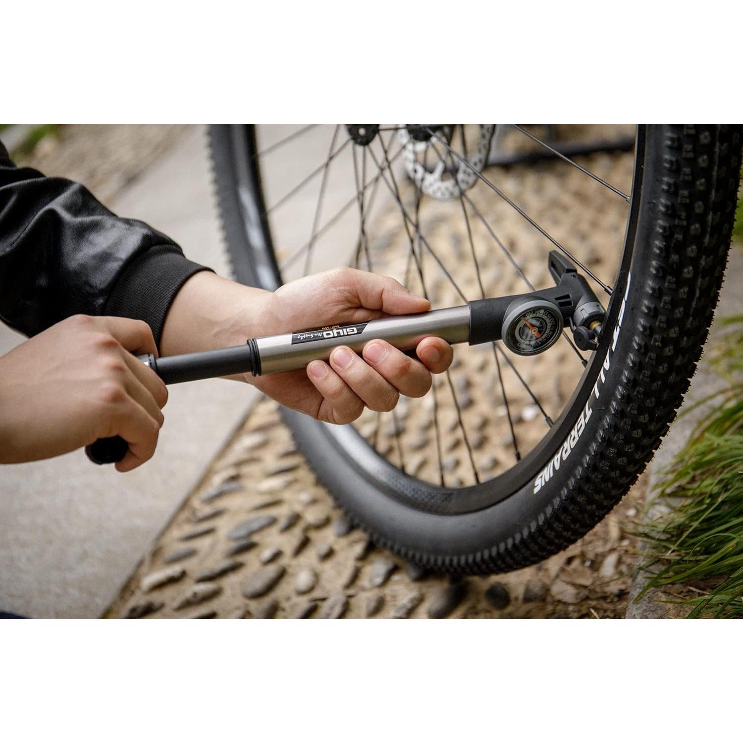 Mini Bomba de Bicicleta Kadacha con Manómetro 120 PSI