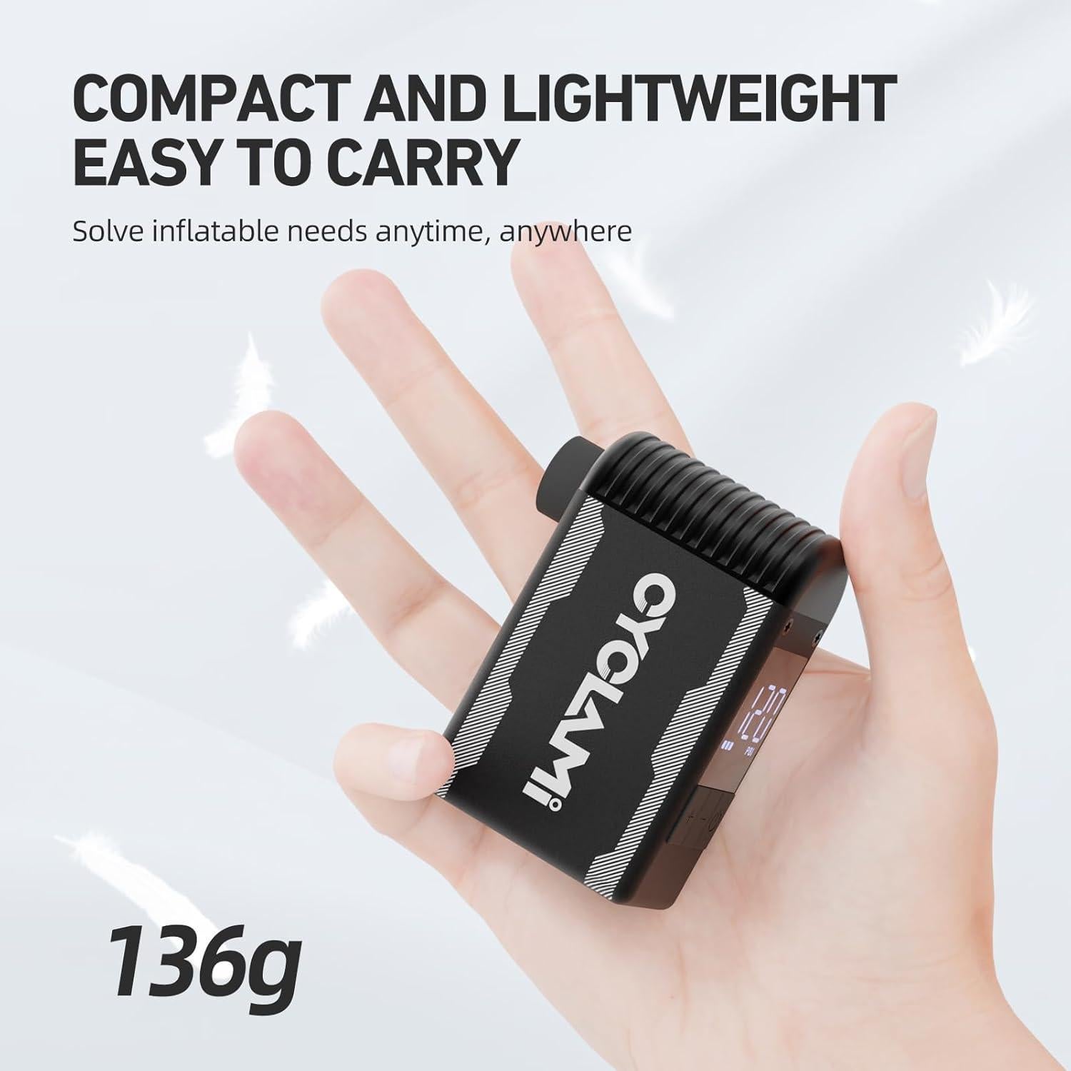 Bomba de Bicicleta Eléctrica CYCLAMI A2S 120PSI con Manómetro