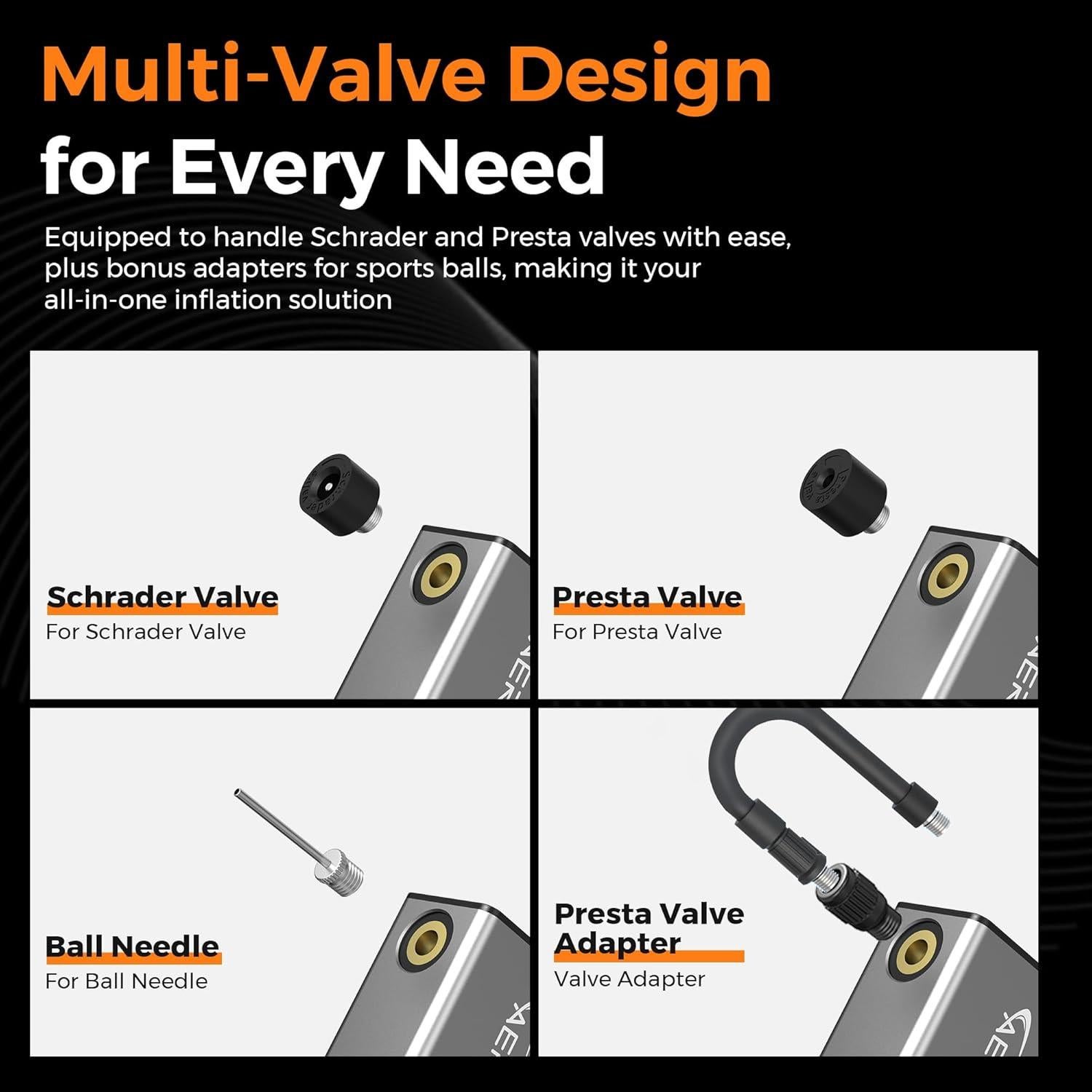 Bomba de neumáticos portátil Aerogogo A3 Max 150 PSI con manómetro