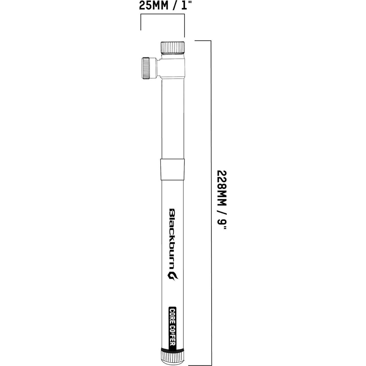 Mini bomba de aire Blackburn Core CO2Fer para bicicleta